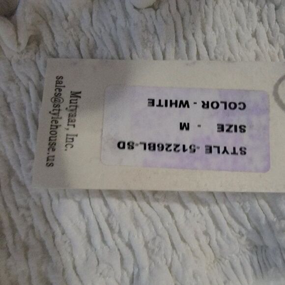 Sim & Sam Women's White Off-the-Shoulder Blouse Crop Top Size Medium - Picture 10 of 14